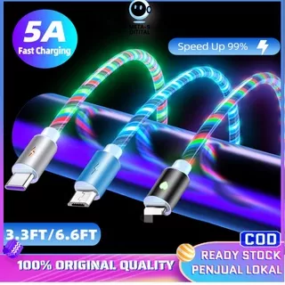 Eascell Kabel Listrik 3 In 1 LED Dark Light Kabel Data Type C Kabel Iphone Charger Iphone Charger Type C Kepala Charger Iphone Kepala Charger Fast Charger