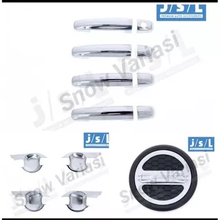 Paket outer handle tank cover luxury black all new swift chrome jsl