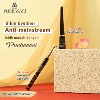 Purbasari Intense Color Liquid Eye Liner Jet Black Eyeliner spidol/Liquid Eyeliner matte finish kuas