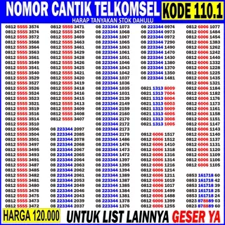 Nomor Cantik Simpati Kode 110.1 - Nomor Cantik Telkomsel 9999 PANCA ABAB Perdana Simpati 11 Digit