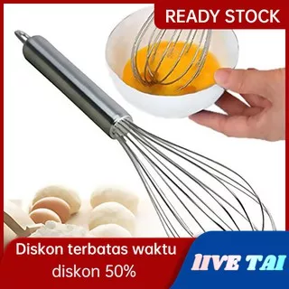 Pengocok Telur Manual Pengaduk Adonan Kue Hand Mixer Egg Whisk Stainless Steel