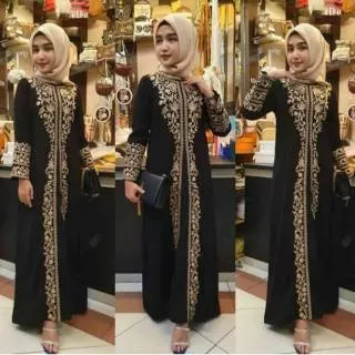 Azkia Dress Abaya | Azkiya Maxi | Baju Muslim Wanita bordir