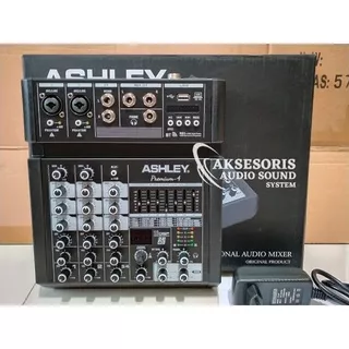 Mixer ASHLEY Premium 4 Original Efek Digital Reverb 16Dsp Kualitas bagus