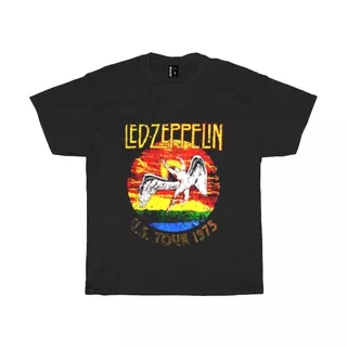 Led Zeppelin Band Tshirt USA Tour 1975 Kaos Baju Band Vintage Tee