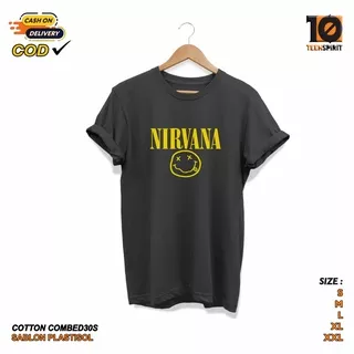 KAOS BAND NIRVANA BAJU CURT COBAIN TSHIRT NIRVANA SURFING PRIA WANITA KASUAL TEENSPIRIT10