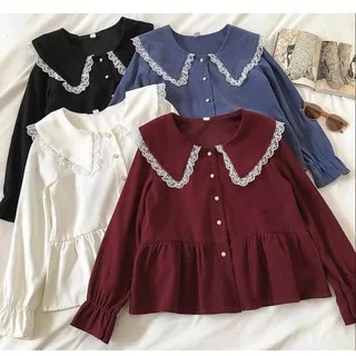 BLOUSE NOVILA RENDA / LESLIE BLOUSE / BLOUSE KOREAN STYLE / IZZY JIZZY TOP / SHIRT / ATASAN WANITA