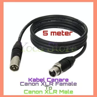 Kabel Mic Canare 5 METER Canon XLR Male To Canon XLR Famale