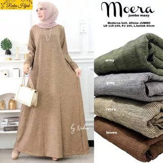 gamis wanita jumbo ld 115-140 moera maxy dress mat moderna knit ori redea hijab