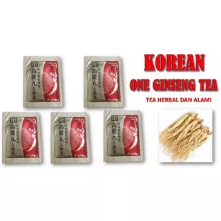 TEA GINSENG KOREA / KOREAN GINSENG / TEA HERBAL ALAMI 5Pcs