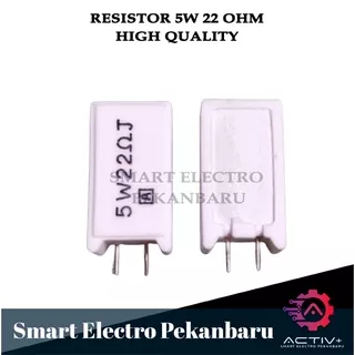 RESISTOR 5W 22 OHM RESISTOR 22OHM RESISTOR 5 WATT 22 OHM RESISTOR KAPUR 5 W 22 OHM RESISTOR BATU RESISTOR DAYA 5watt 22R 22 R