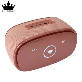 KINGONE K5 Speaker Portable Bluetooth Super Bass With Touch Control Pink Rose Gold