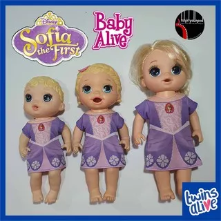 READY !!! Baju Boneka Baby Alive Dress Sofia The First