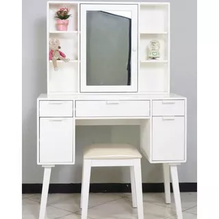 Meja Rias Biella Dresser Putih minimalis Duco Free Ongkir Jabodetabek