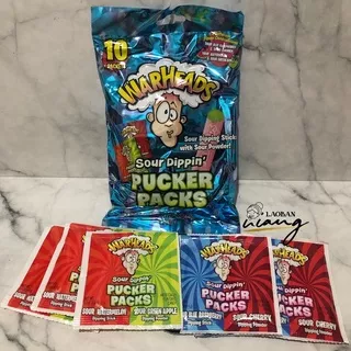 WARHEADS extreme sour candy ECER SATUAN pucker dipping permen asem warhead war head