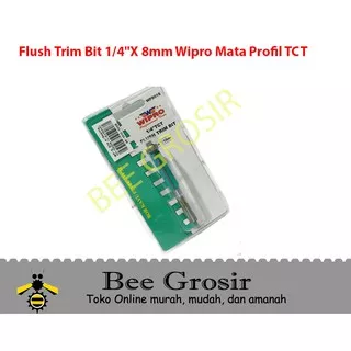 Flush Trim Bit 1/4X 8mm Wipro Mata Profil TCT Straight Bit Bearing