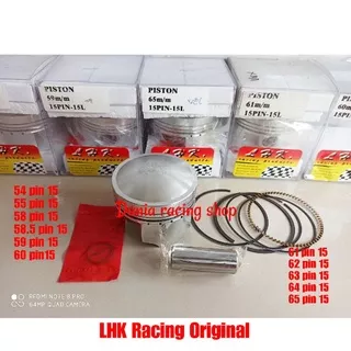 Piston LHK Seher LHK 58 58.5 59 60 61 62 63 64 65 pin 15 Asli Original LHK racing 1set seher ring seher pin piston paket