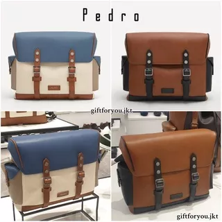 Tas Pedro Multi Compartment Messenger Bag Original Selempang Pria Cowok Laki Sling Keren