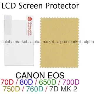 Promo» Anti gores LCD Screen Protector Guard Kamera Canon EOS 70D 80D 650D 700D 750D 7D mark 2 II 7