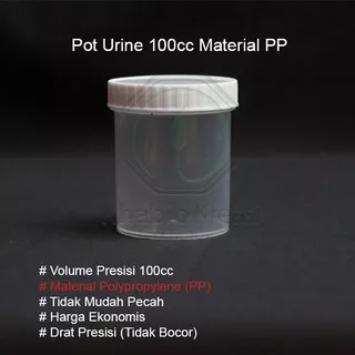 Pot Urine 100cc Murah Material PP | Cup Urine 100cc | Per Pcs