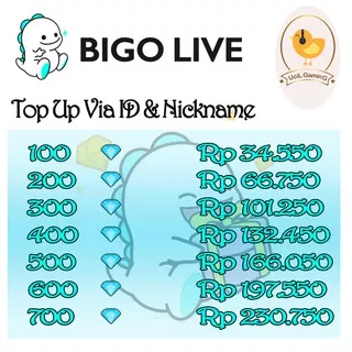 [Bigo Live] Top up BIGO LIVE - Diamond Bigo Live - JAGOAN SAWER