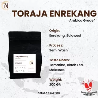 Biji Kopi / Coffee Beans Premium 100% Arabica Toraja Enrekang 200 Gram