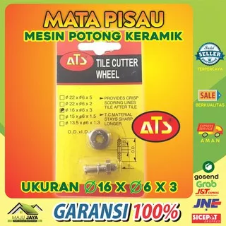 Mata Potong Keramik Granit Dorong Roda Bearing ATS Tile Cutter Wheel 16mm