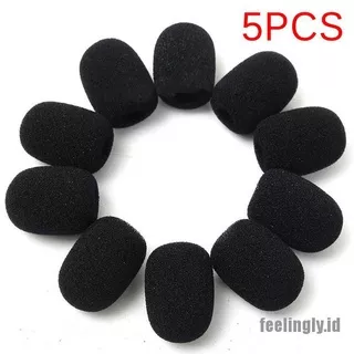 <FEELING> 5PCS Microphone Headset Grill Windscreen Sponge Foam Black Mic Cover