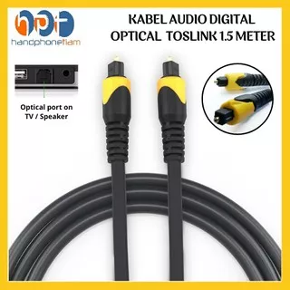 Kabel Audio Digital Optic Toslink 1.5m Optical Fiber Premium OD 5mm Amplifier Blu ray Xbox 150cm