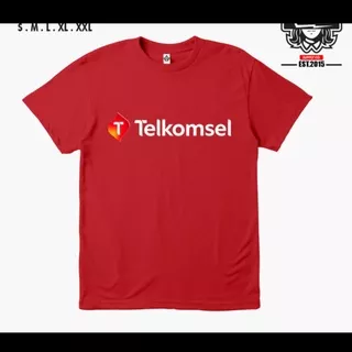 Kaos Tshirt Baju Obral Murah Combed 30S Distro Telkomsel LOGO BARU perusahaan polos custom indonesia pria wanita keren kata kata lucu unik anak dewasa cod telkom PT Telekomunikasi Selular operator simpati seluler Singtel bumn badan usaha milik negara xl