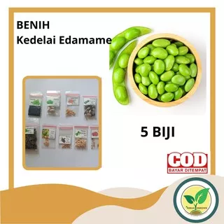 Benih Kedelai Edamame Super 5 Biji KEMASAN KLIP