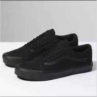 PROMO TERLARIS TERMURAH SEPATU VANS OLDSKOOL FULL BLACK HITAM POLOS WHITE PUTIH OLDSKOOL ERA IFC DT