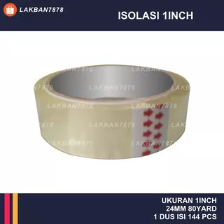 ISOLASI / SOLATIP 1 inch ( 24MM X 80 Y ) Bukan Daimaru / Selotip