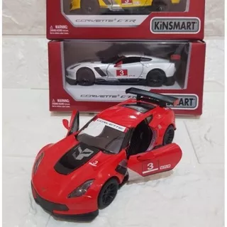 Diecast Mobil Sedan Chevrolet Corvette C7.R Mainan Miniatur Mobil Sport Sedan