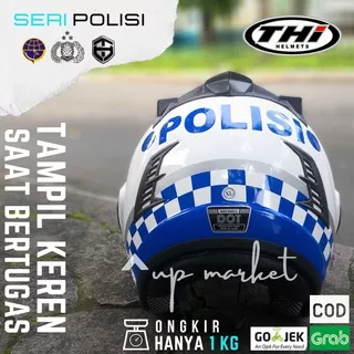 Helm Helem Helmet Motor Half Face Polisi Lalu Lintas Polantas Patwal Pria Dewasa SNI Original Ori