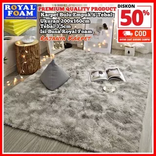 Karpet Bulu Lembut BIG SIZE 200x150x3,5cm / Karpet Bulu Kamar Tidur / Kasur Lantai Bulu Murah