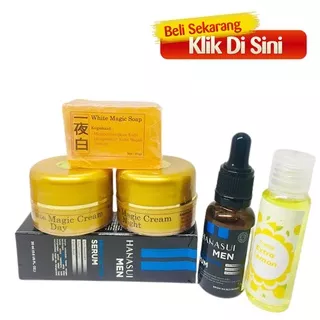 Paket Cream White Magic Korea Plus Serum Hanasui Men Bpom 4 in 1