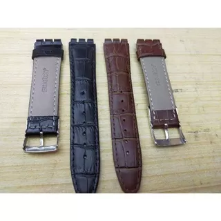 strap tali jam tangan swatch irony size 19 -21mm tali kulit jam tangan swatch irony