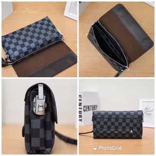 handbag lv 1631 free tali pendek clutch pria tas tangan impor