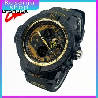 Jam Tangan Pria Casio G-Shock Ferrari Black Super Premium - gold