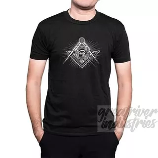 Kaos Illuminati logo - Putih, S