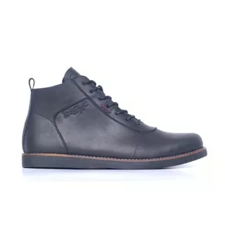 Sepatu Boots Pria - BRADLEYS - ANUBIS black - Kulit Asli