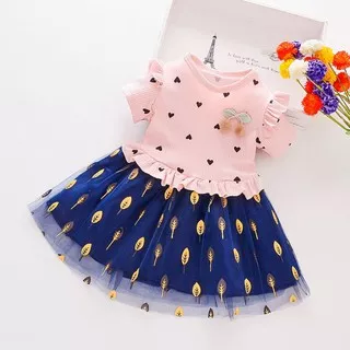 MZ132-Dress Anak Gaun Anak Cewek Umur 1, 2, 3, 4, 5, 6, 7 Tahun Cantik Banget Lucu dan Anggun