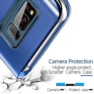 Produk Baru Flip Cover Clear View Case Mirror Standing SAMSUNG A11 M11 J2 Prime J7 Prime J4+ J6+ J7+