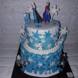 Kue ulang tahun frozen cake frozen elsa 2 tingkat