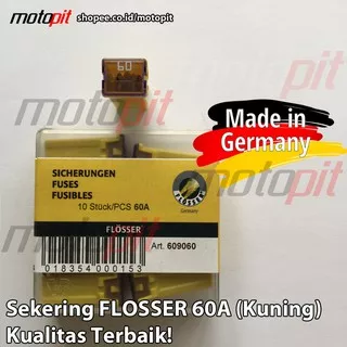 Flosser Sekring Pusat Sekering Kotak Panjang Fuse Mobil 60A Kuning