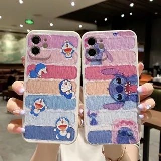 FYM| Casing Hp iPhone 11 12 13 Pro 6 6s 7 8 Plus X Xr Xs Max Soft Silicone Rainbow Doraemon Stitch Case