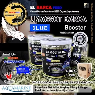 EL BARCA UMAGGOT BARCA - BLUE BOOSTER Mix Udang dan Maggot BSF untuk Louhan Channa Arowana Cichlid El Barca Feed Store Aquamarine Fish