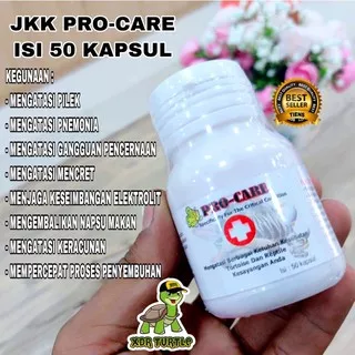 PROCARE 50 KAPSUL OBAT KURA AIR KURA DARAT TORTOISE REPTIL SULCATA KURA BRAZIL LEMAS FLU DAMER