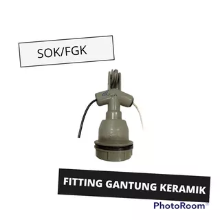 FITTING LAMPU WD E-27 / FITTING GANTUNG E-27/ FITTING JALAN E-27 KERAMIK