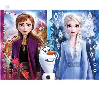 DIY diamond painting hiasan dinding Frozen Anna and Elsa